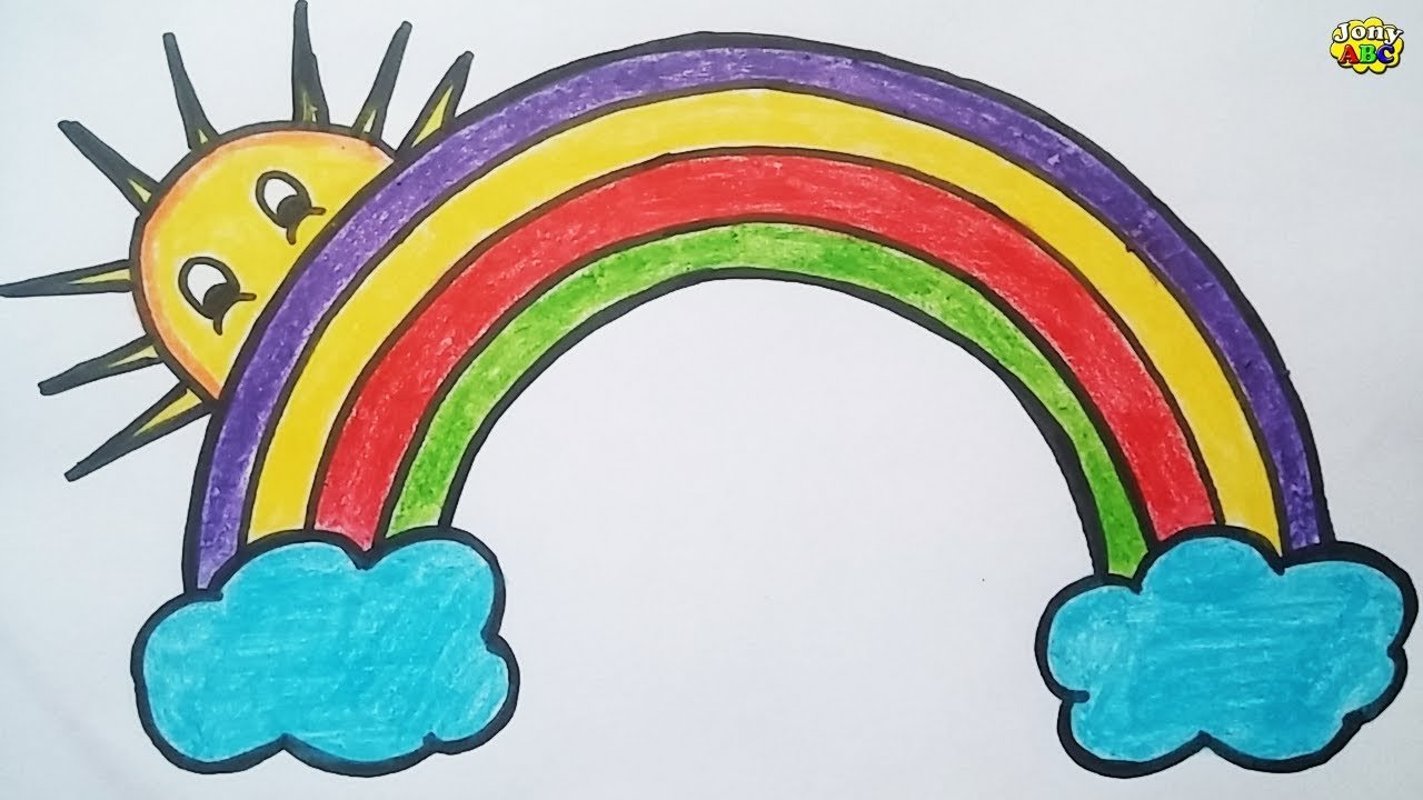 Как нарисовать радугу красками для детей 6 7 лет поэтапно