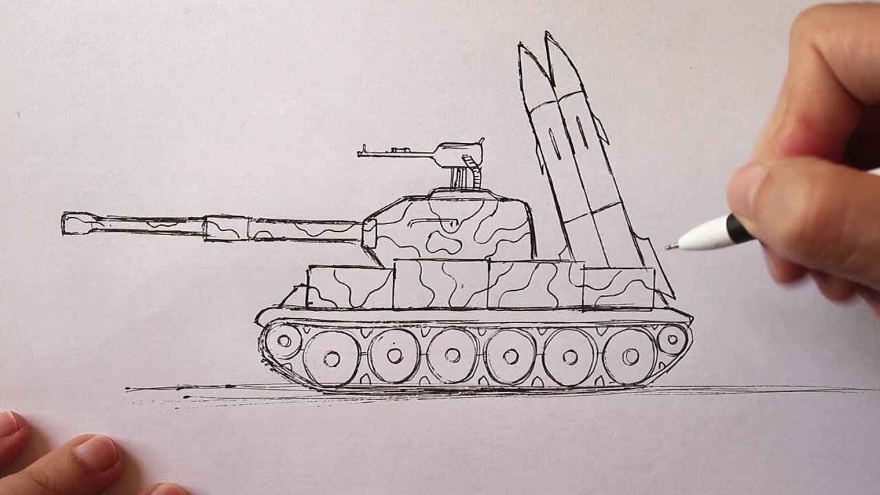 Как нарисовать небольшой танк