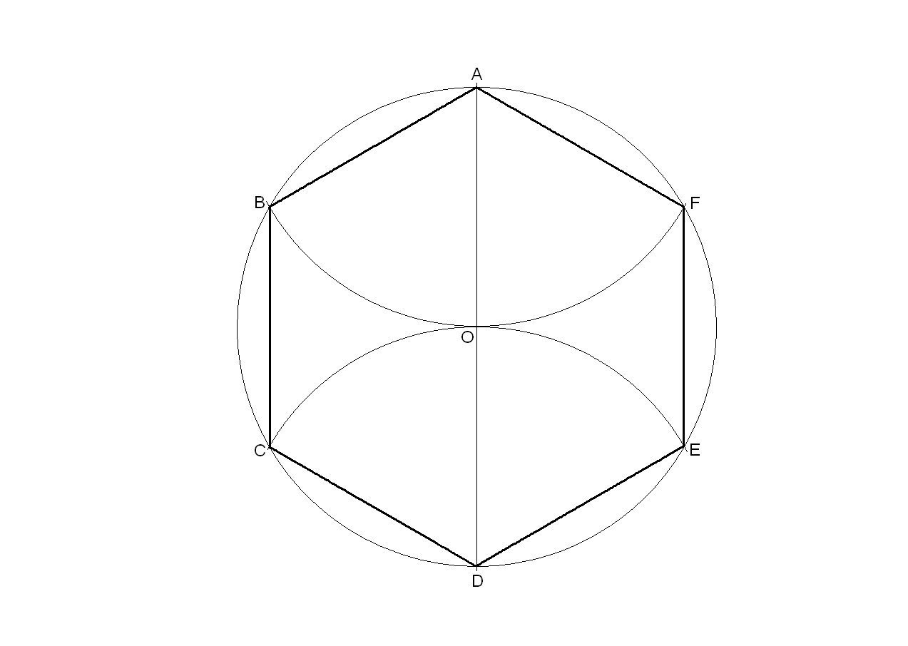 Правильный шестиугольник чертеж