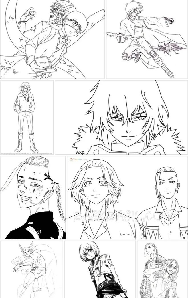Как нарисовать майки из аниме токийские мстители
