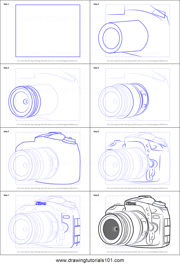 Как нарисовать фотоаппарат фото