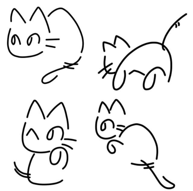 Покажи как нарисовать котика