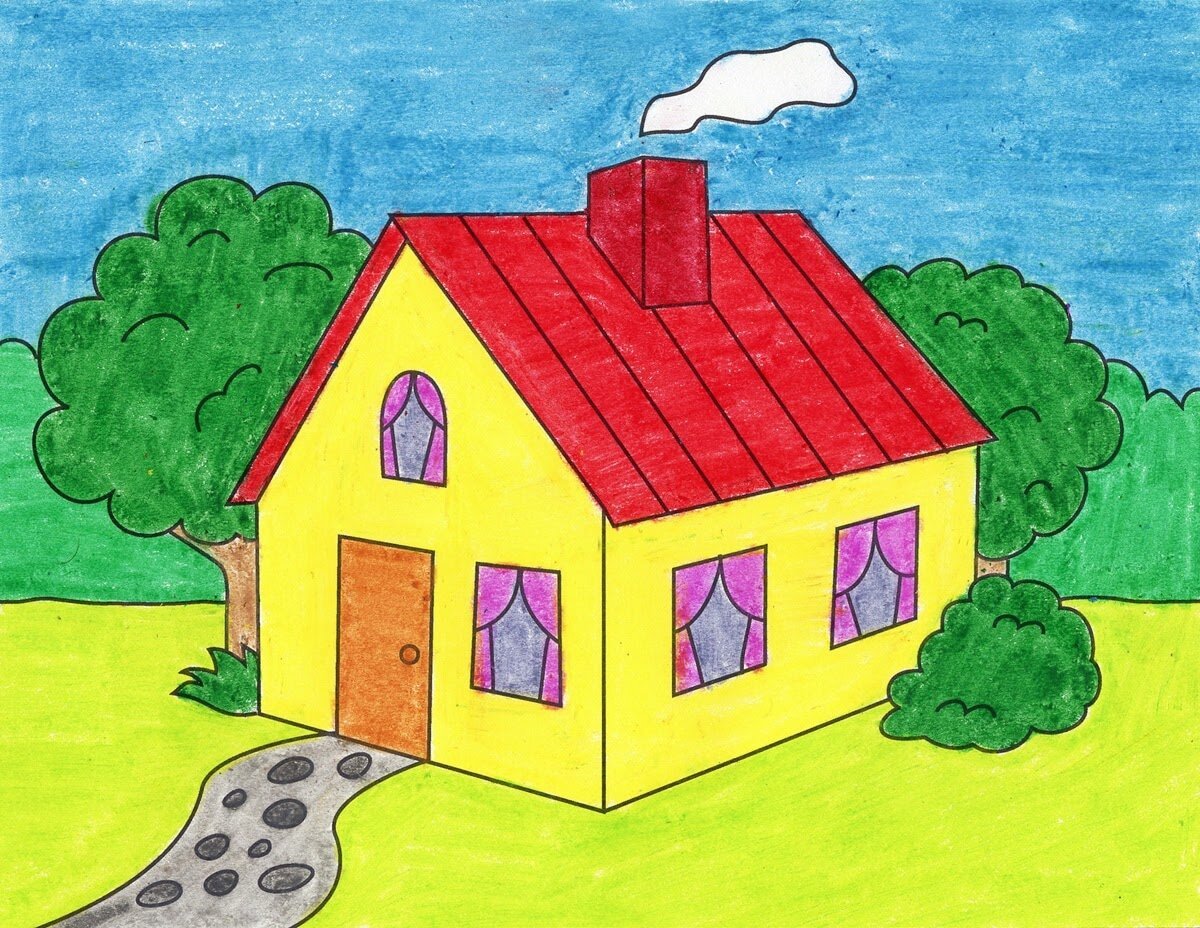 Дом мечты как нарисовать легко