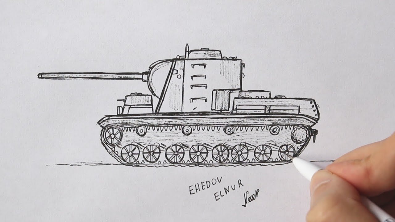 Как рисует танк