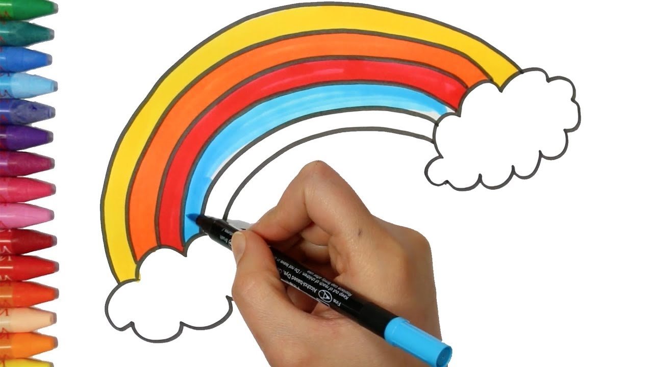 Нарисовать радугу карандашом 1 класс
