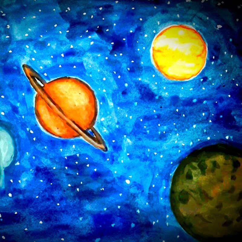 Каким цветом рисовать космос