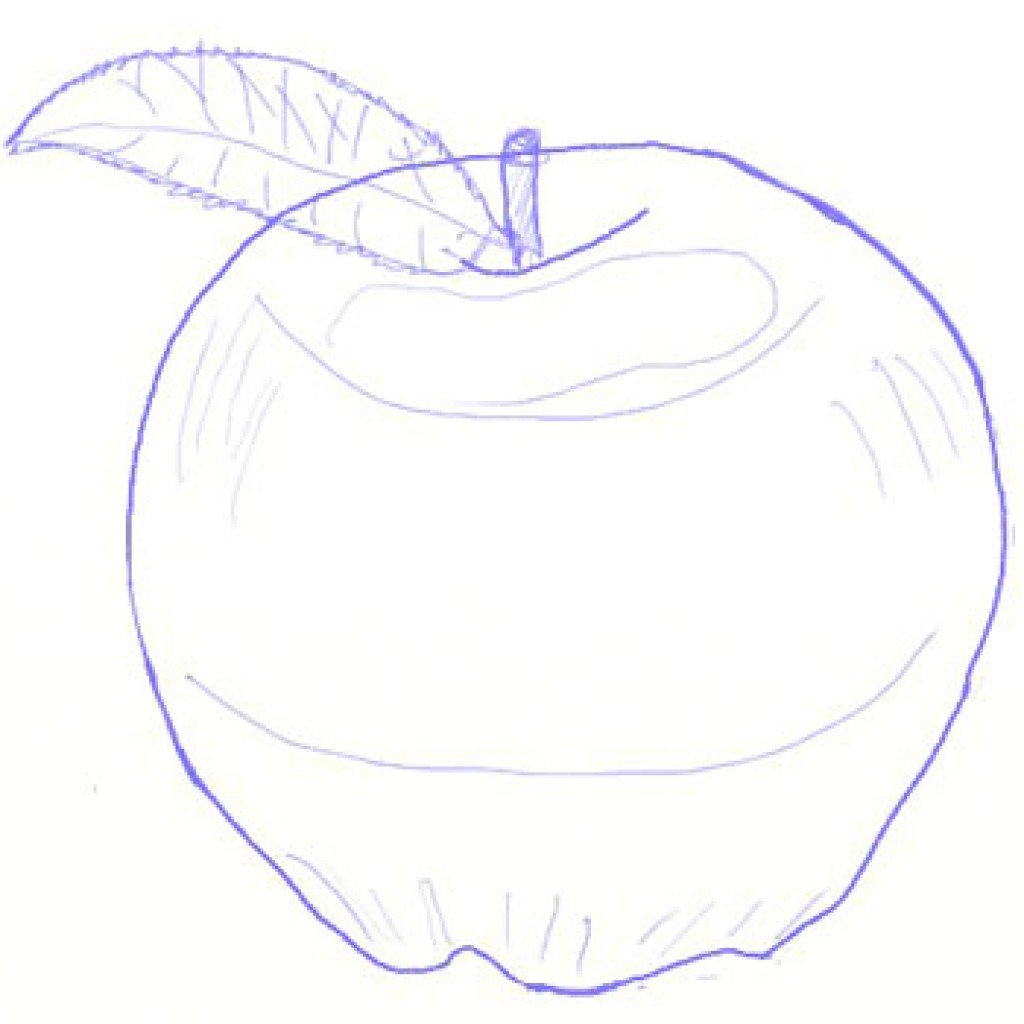 Как нарисовать яблоко поэтапно