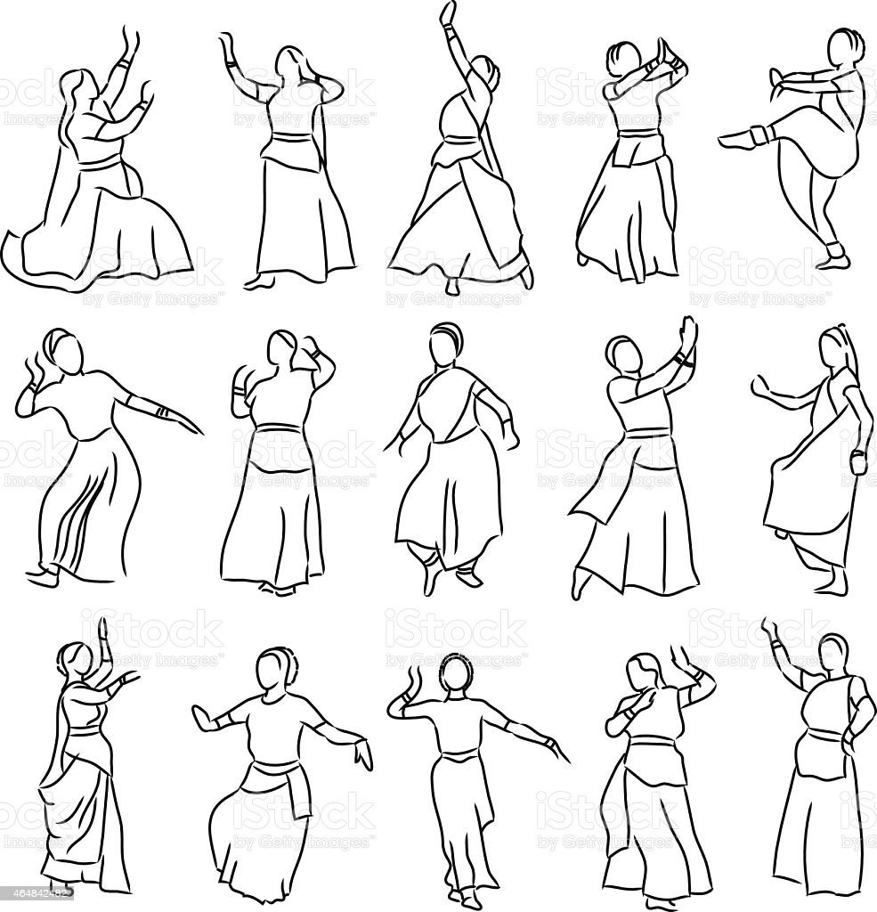 Поэтапное рисование танца