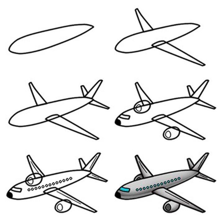 Как нарисовать небольшой самолет