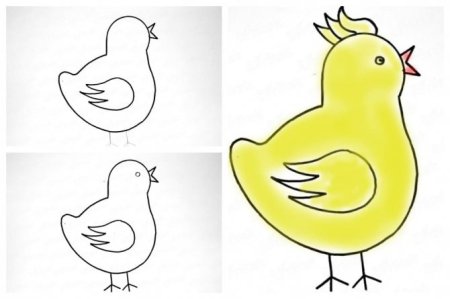 Цыпленок голова рисунок