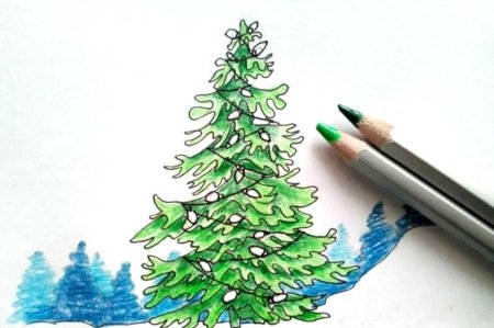 Как нарисовать елку красками (50 фото) » Идеи поделок и аппликаций своими  руками - Папикпро.КОМ