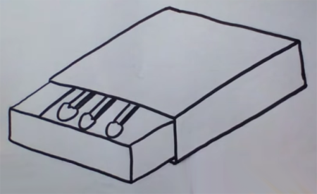 Спичечный коробок рисунок