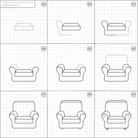 Схемы рисования мебели для дошкольников