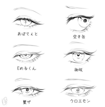 Азиатские глаза рисунок