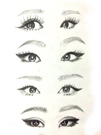 Рисование азиатских глаз