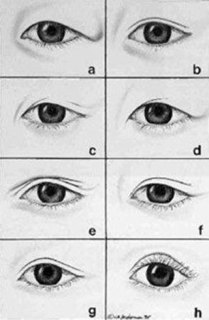 Схема рисования глаза человека