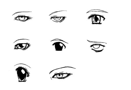 Формы глаз для рисования карандашом