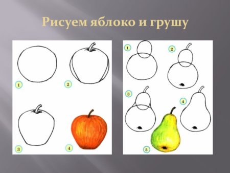 Рисование фруктов для детей