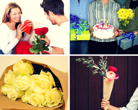 Ухаживание за женщиной цветы и подарок