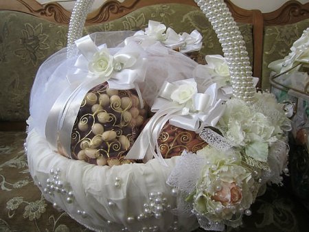 Корзина с цветами на армянскую свадьбу